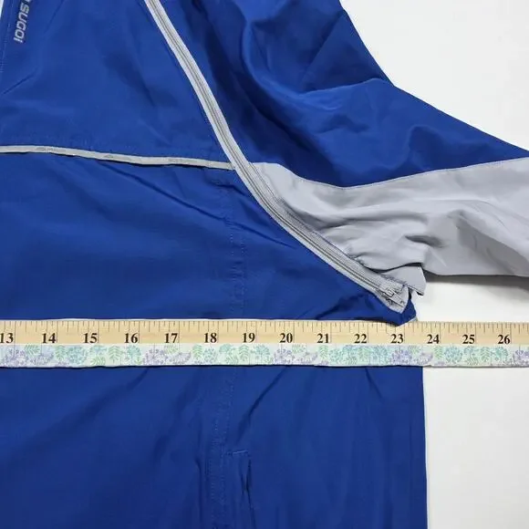 SUGOI Jacket Mens XL Convertible Sleeves Vest Cycling Blue White Reflective 3m - Picture 14 of 16